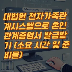 대법원 전자가족관계시스템