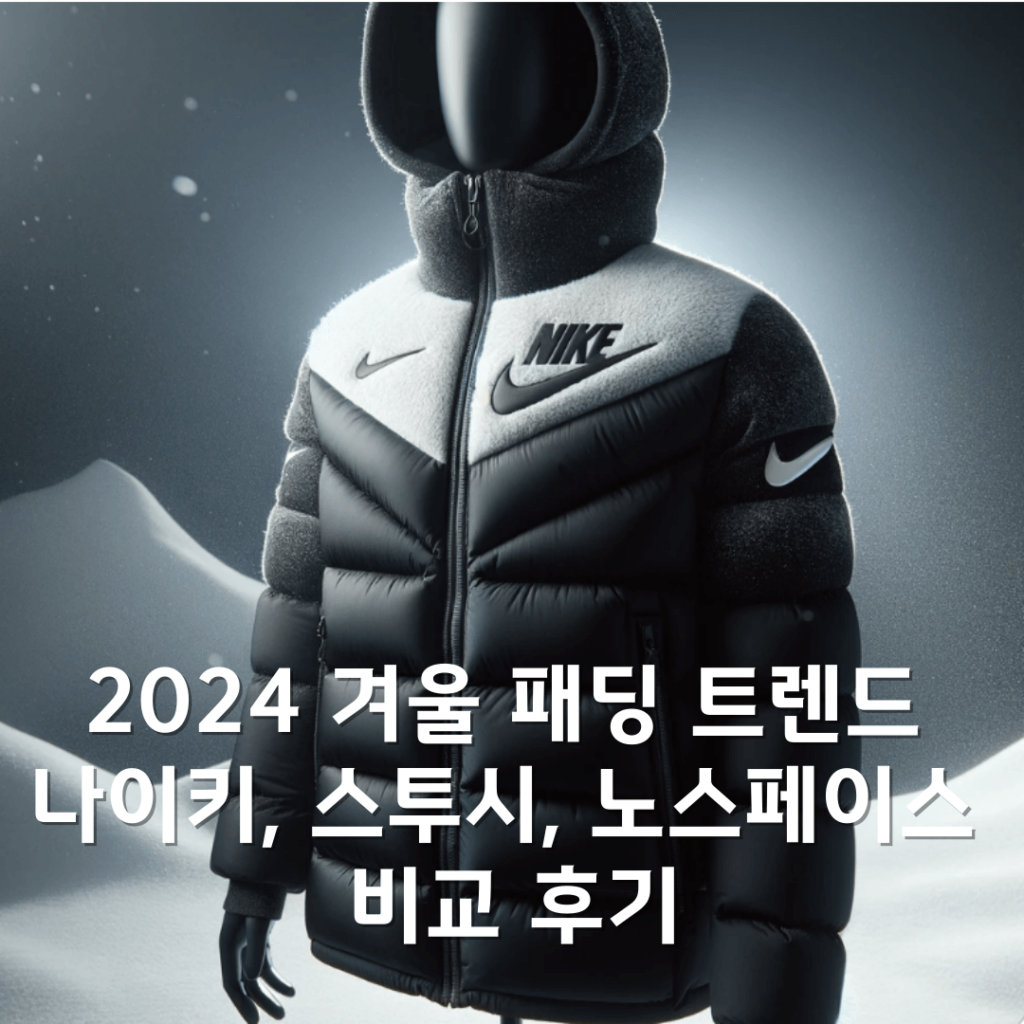 2024 겨울 패딩 트렌드 나이키, 스투시, 노스페이스 비교 후기