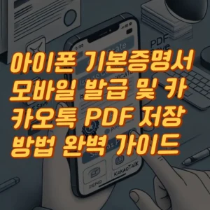 아이폰 기본증명서 모바일 발급